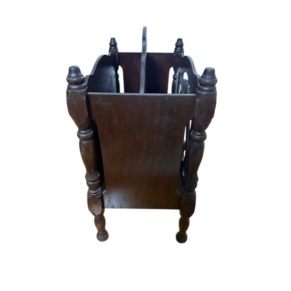 Vtg Canterbury Mahogany Wood Magazine Portable Record Rack - Picture 2 of 6
